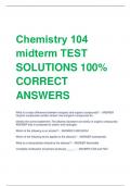 Chemistry 104  midterm TEST SOLUTIONS 100%  CORRECT  ANSWERS
