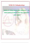 NURS 231 FINAL EXAM 2023 (MODULE 1-10)  NEW EXAM ACCURATE 2023 KEY CONCEPTS 2023-2024
