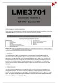 LME3701 Assignment 2 Semester 2 (Answers) - Due: 1 September 2023