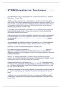 STEPP Unauthorized Disclosure