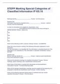 STEPP Marking Special Categories of Classified Information IF105&period;16