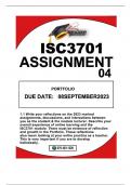 ISC3701 ASSIGNMENT 4-PORTIFOLIO DUE 8SEPTEMBER 2023