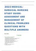  MEDICAL-SURGICAL NURSING 9th EDITION 2023 STUDY GUIDE- ASSESSMENT AND MANAGEMENT OF CLINICAL PROBLEMS QUESTIONS WITH MULTIPLE ANSWERS.p