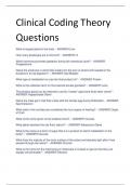 Clinical Coding Theory  Questions