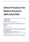 Clinical Procedures for  Medical Assistants 100&percnt; SOLUTION