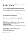 CNPR&comma; NAPSR Exam Questions & Answers 2023&sol;2024