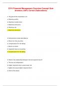 C214 Financial Management Overview Concept Quiz Answers &lpar;RATED A&plus;&rpar;