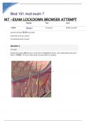 Biod 151 mod exam 7 M7 -EXAM LOCKDOWN BROWSER ATTEMPT Attempt Time Score