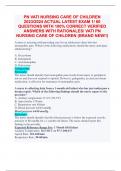 PN NURSING CARE OF CHILDREN A&plus; SOLUTION &lpar; VATI & ATI PN NURSING CARE OF CHILDREN LATEST EXAMS BUNDLE&rpar;&vert; ATI  PN PEDIATRICS&lpar;PEDS&rpar; & VATI PN PEDIATRICS EXAM TEST BANK 2023-2024 &lpar;A&plus; GUARANTEED&rpar;