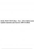 SOAL POST TEST (Post - Test - ATLS 2023) Latest Updates Question and Answers 100%Verified.