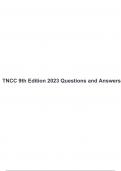 TNCC 9th Edition 2023 Questions and Answers.