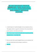 NR 509-ADVANCED PHYSICAL ASSESMENT MID-TERM EXAM 2023- 2024 ACTUAL EXAM QUESTIONS AND ANSWERS