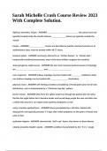 Sarah Michelle Crash Course Review 2023 With Complete Solution&period;