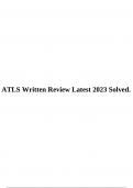 ATLS Written Review Latest 2023 Solved.