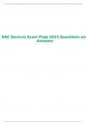 RAC Devices Exam Prep 2023 Questions and Answers