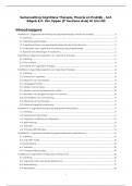 Samenvatting boek 'Cognitieve therapie: theorie en praktijk' - Bögels & Van Oppen (3e herziene druk) H1 t/m H10