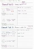 Chemical test (college, matriculation)