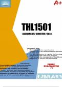 THL1501 Assignment 2 (DETAILED ANSWERS) Semester 2 2023 (557363) - DUE 19 September 2023