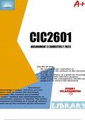 CIC2601 Assignment 3 (DETAILED ANSWERS) Semester 2 2023 (321686) - DUE 18 September 2023