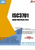 ISC3701 Exam Portfolio 2023 (806369) - DUE 8 September 2023