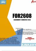 FOR2608 Assignment 2 (DETAILED ANSWERS) Semester 2 2023 (820483) - DUE 15 September 2023