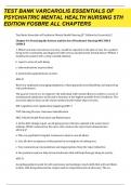 Test Bank - Varcarolis&rsquo; Essentials of Psychiatric Mental Health Nursing&comma; 5th Edition &lpar;Fosbre&comma; 2023&rpar;&comma; Chapter 1-28 &plus; NCLEX Case Studies with Answers &vert; All Chapters