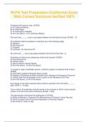 RCFE Test Preparation &lpar;California&rpar; Exam With Correct Solutions Verified 100&percnt;