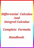Calculus Formula Handbook Pdf(Differentiation and Integration