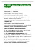 All BCOP Questions With Verified Answers
