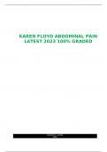 KAREN FLOYD ABDOMINAL PAIN LATEST 2023 100&percnt; GRADED