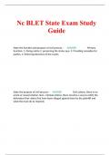 Nc BLET State Exam Study Guide