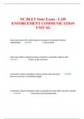 NC BLET State Exam - LAW ENFORCEMENT COMMUNICATION UNIT SG