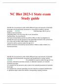 NC Blet 2023-1 State exam Study guide