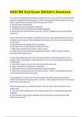 HESI RN Exit Exam 2023&lpar;A&plus;&rpar; Solutions 