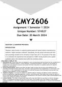 CMY2606 Assignment 1 (ANSWERS) Semester 1 2024 - DISTINCTION GUARANTEED