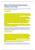 WGU C701 Ethical Hacking Kaplan Practice Test 1of2