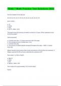 TEAS 7 Math Practice Test Solutions 2023