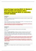 Latest Portage Learning BIOD 151 Module 3 Exam Question and answers with a descriptive Rationale BIOD 151 2023&sol;2024 LATEST VERSION