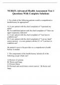 NUR631-Advanced Health Assessment Test 1 Questions With Complete Solutions