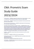 CNA: Prometric Exam  Study Guide 2023//2024