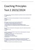 Coaching Principles Test 2 (2023/ 2024) Questions and Verified Answers| 100% Correct