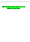 HESI Med Surg V1 Correct answers and Rationales Study guide