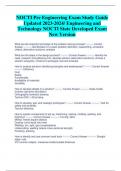 NOCTI Pre Engineering Exam Study Guide  Updated 2023-2024&sol; Engineering and  Technology NOCTI State Developed Exam  New Version