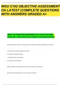 WGU C182 Introduction to IT&sol;WGU C182 Objective Assessment&sol; WGU C182 Pre- Assessment 2023&sol; 2024 Exams STUDY BUNDLE&vert; Actual Exam Questions and Verified Answers &vert; A Grade