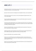68W LPC 1 EXAM 2023 WITH 100&percnt; COMPLETE ANSWERS