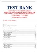 TEST BANK SCIENCE 29 ADVANCED PRACTICES SEIDEL'S GUIDE TO PHYSICAL EXAMINATION 9TH EDITION BALL TEST BANK 2023&sol;2024&period; QUESTIONS WITH CORRECT ANSWERS  CHAMBERLAIN UNIVERSITY