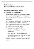 Mathematics introduction to exponents
