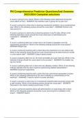 PN Comprehensive Predictor Questions And Answers 2023&sol;2024 Complete solutions