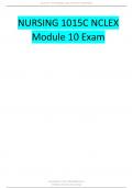 NURSING 1015C NCLEX Module 10 Exam 2021.