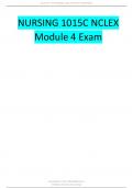 NURSING 1015C NCLEX Module 4 Exam 2023.